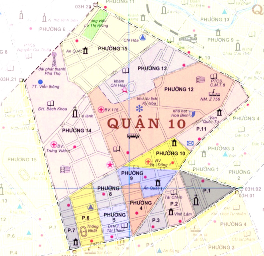 Bản đồ địa lý quận 10, Thành Phố Hồ Chí Minh 